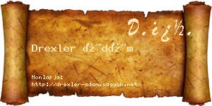 Drexler Ádám névjegykártya